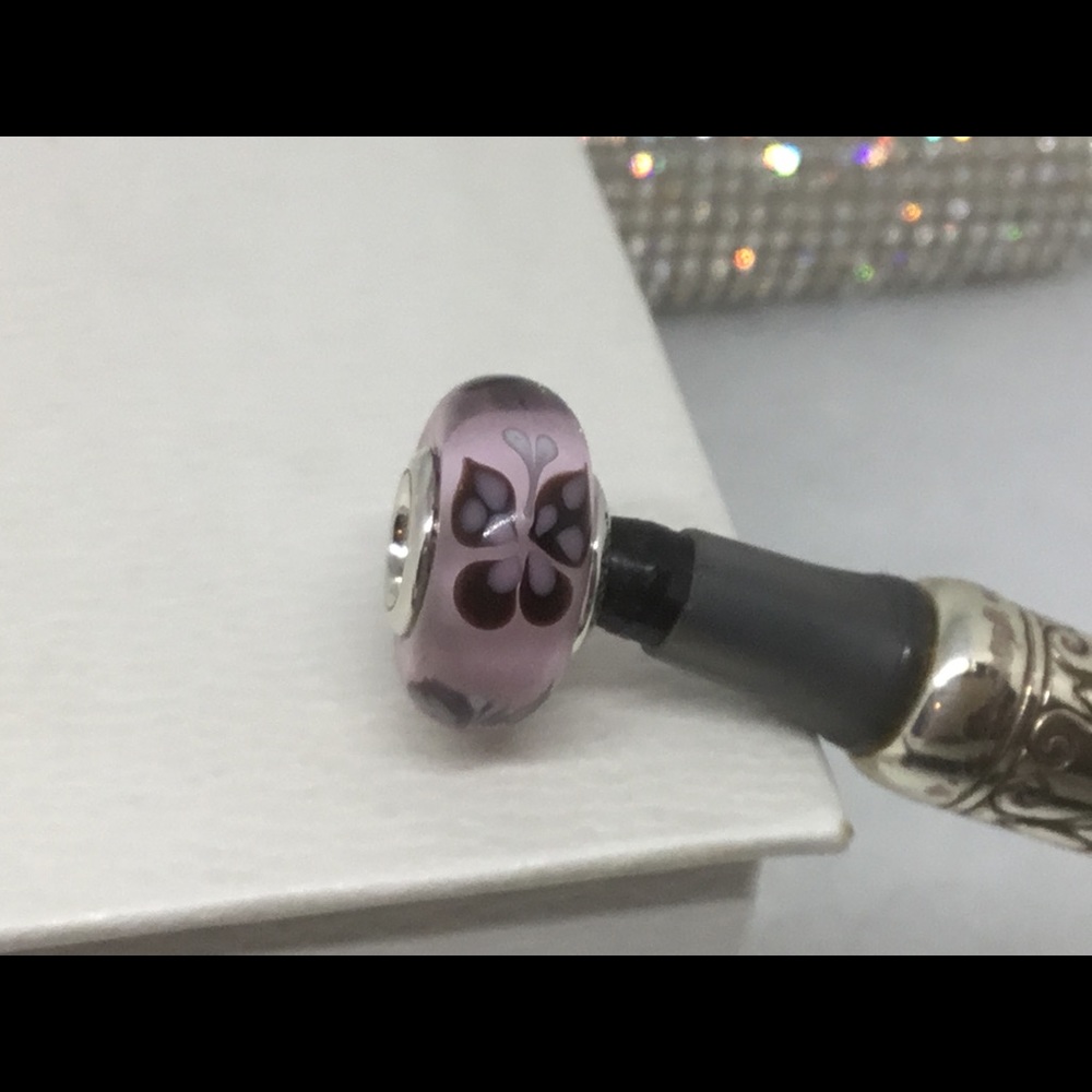 Pandora Pink Butterflies Glass Bead